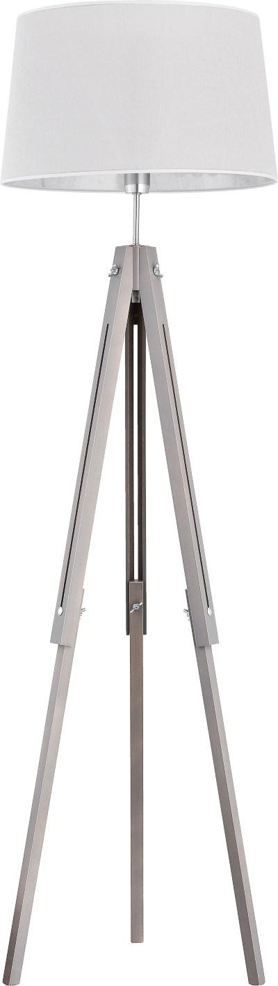 Stehlampe Lorenzo Grau Holz | 3-beinige Stehleuchte im skandinavischen Stil