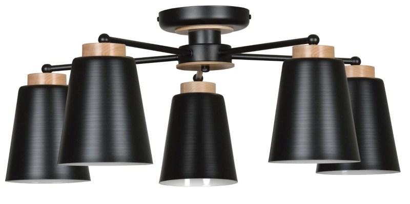 Deckenlampe Schwarz Metall Skandinavisch 5-flammig - Scandi-Lampen