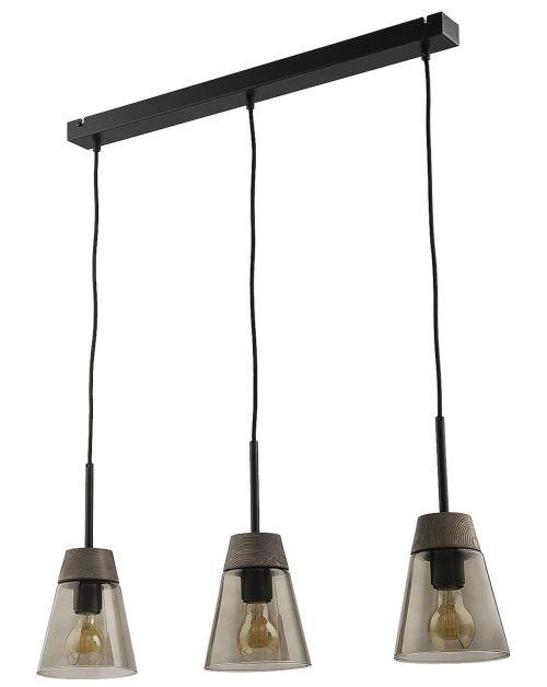 Edle Pendelleuchte Rauchglas 3xE27 ARAVAE Lampe