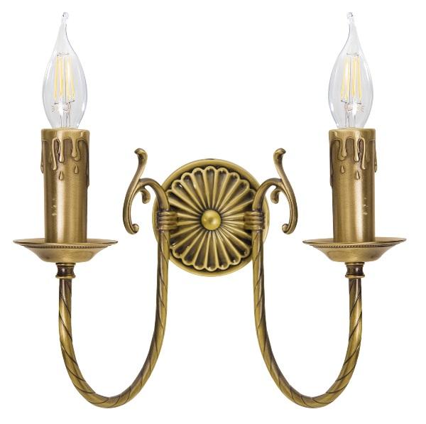 Jugendstil Wandlampe Bronze Hell 