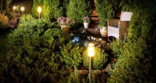 Garten-Sitzecke-beleuchtet - Beleuchtung der Sitzecke im Garten