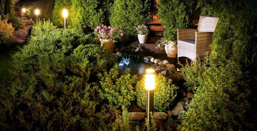 Garten-Sitzecke-beleuchtet - Beleuchtung der Sitzecke im Garten