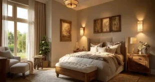 Gemütlich-eingerichtetes-Schlafzimmer