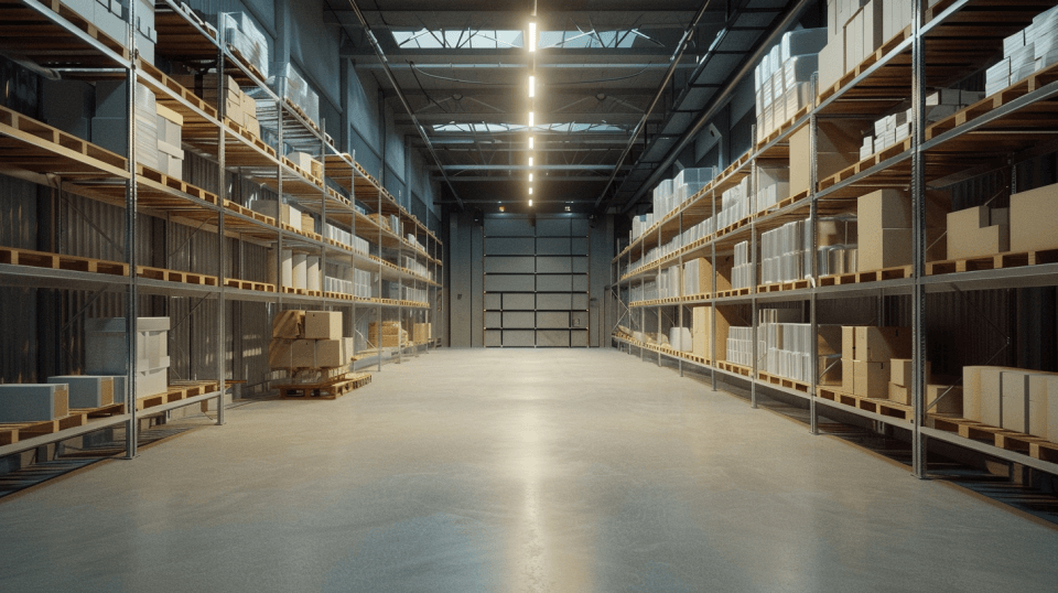Beleuchtung in einer Industriehalle (Bild KI-generiert)