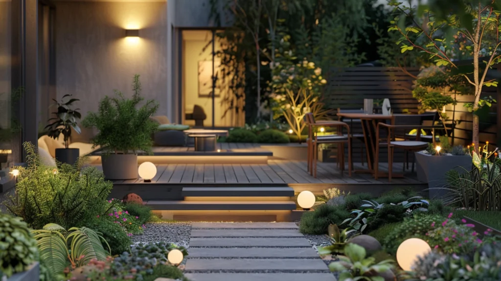 Blendarme Beleuchtung im Garten