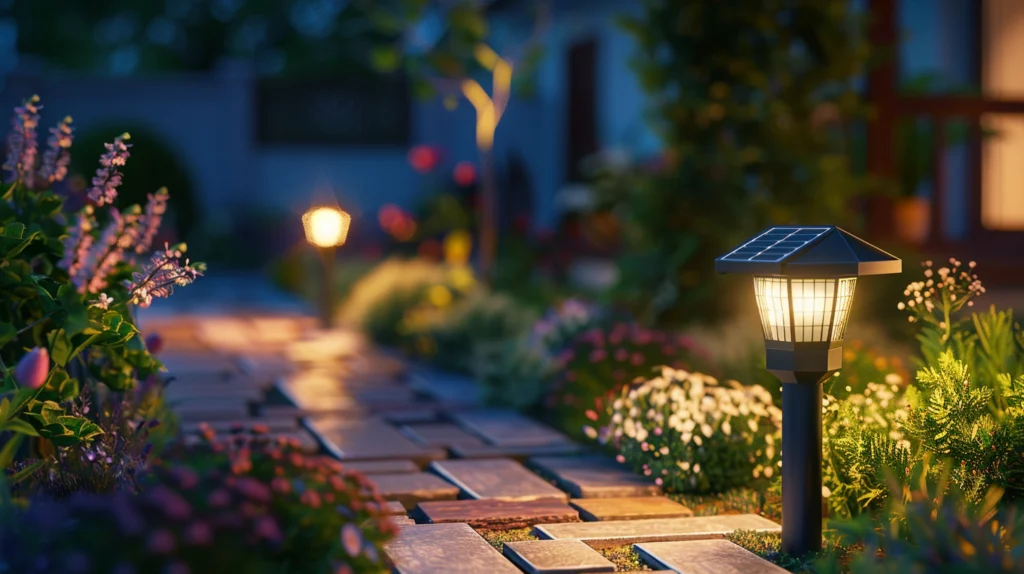 Solar-Wegeleuchten im Garten