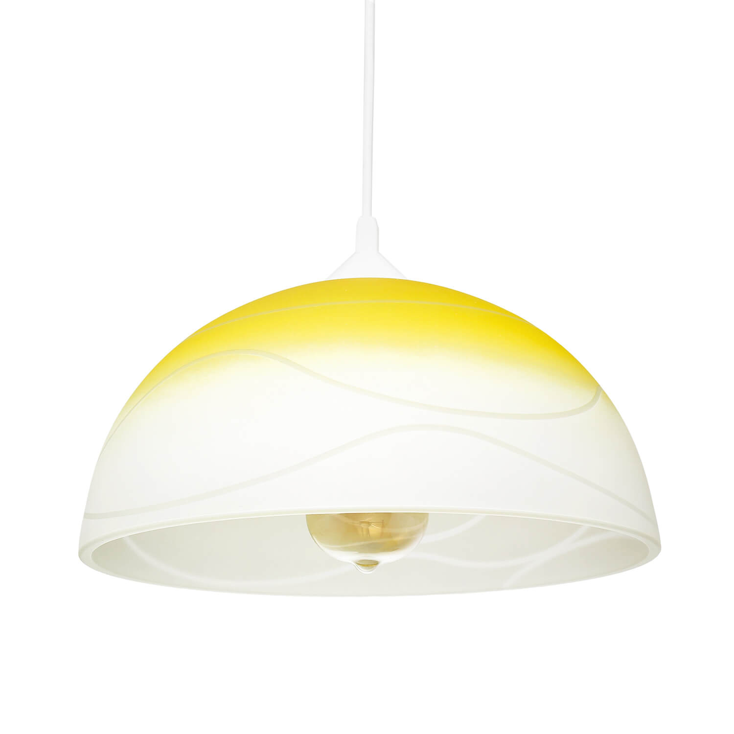 Pendelleuchte Wohnzimmer Esstisch Gelb Glas rund Pendelleuchte Wohnzimmer Esstisch Gelb Glas rund