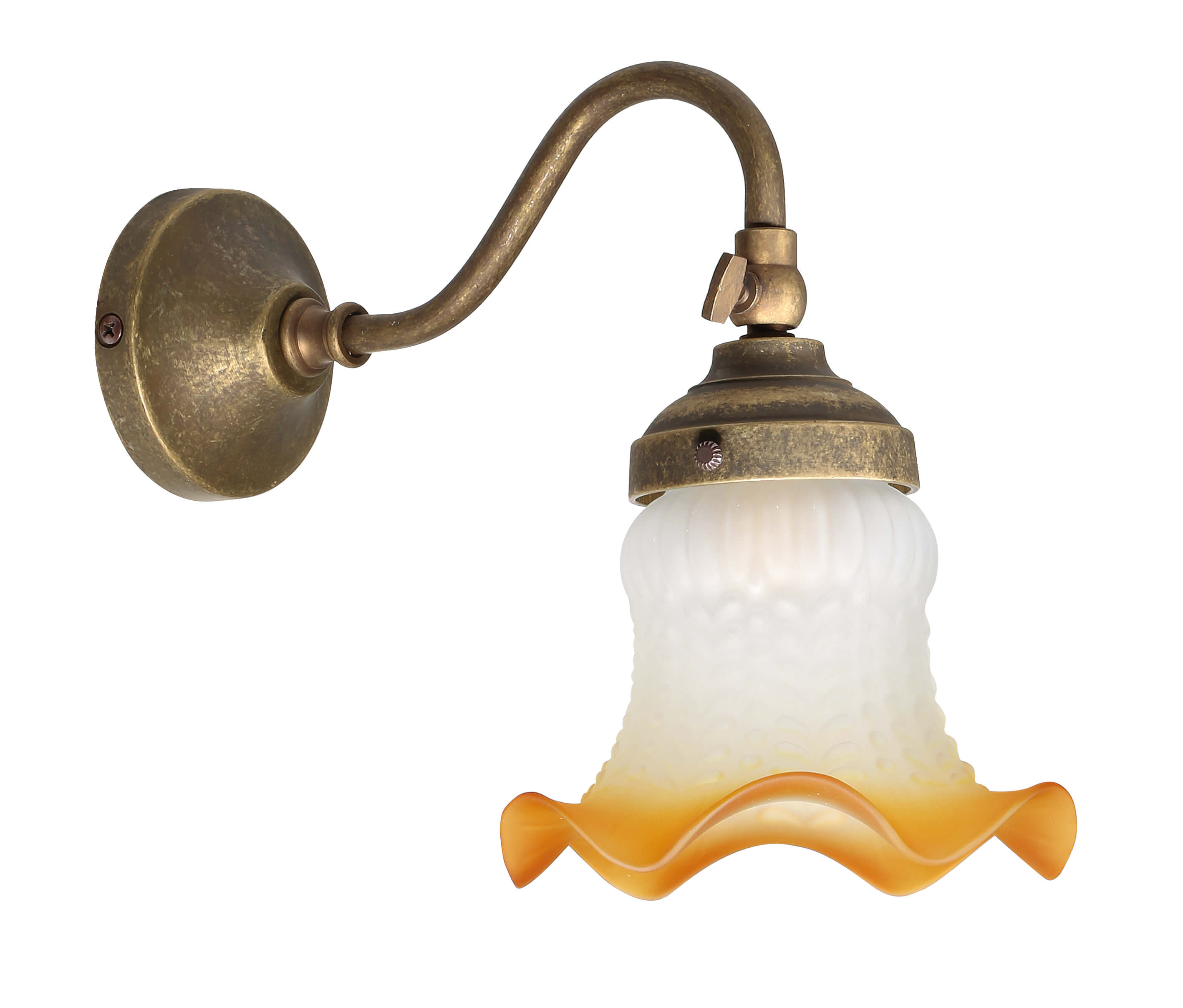 Wandlampe Messing Glas Floral Handarbeit Premium Wandlampe Messing Glas Floral Handarbeit Premium