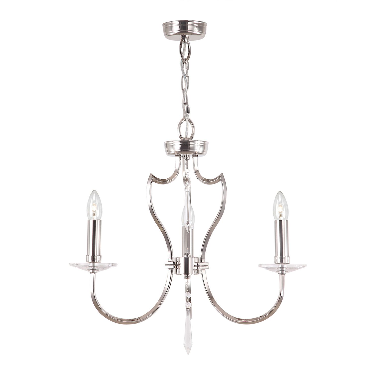 Kronleuchter CANDELA 12 Messing in Nickel Lampe Kronleuchter CANDELA 12 Messing in Nickel Lampe