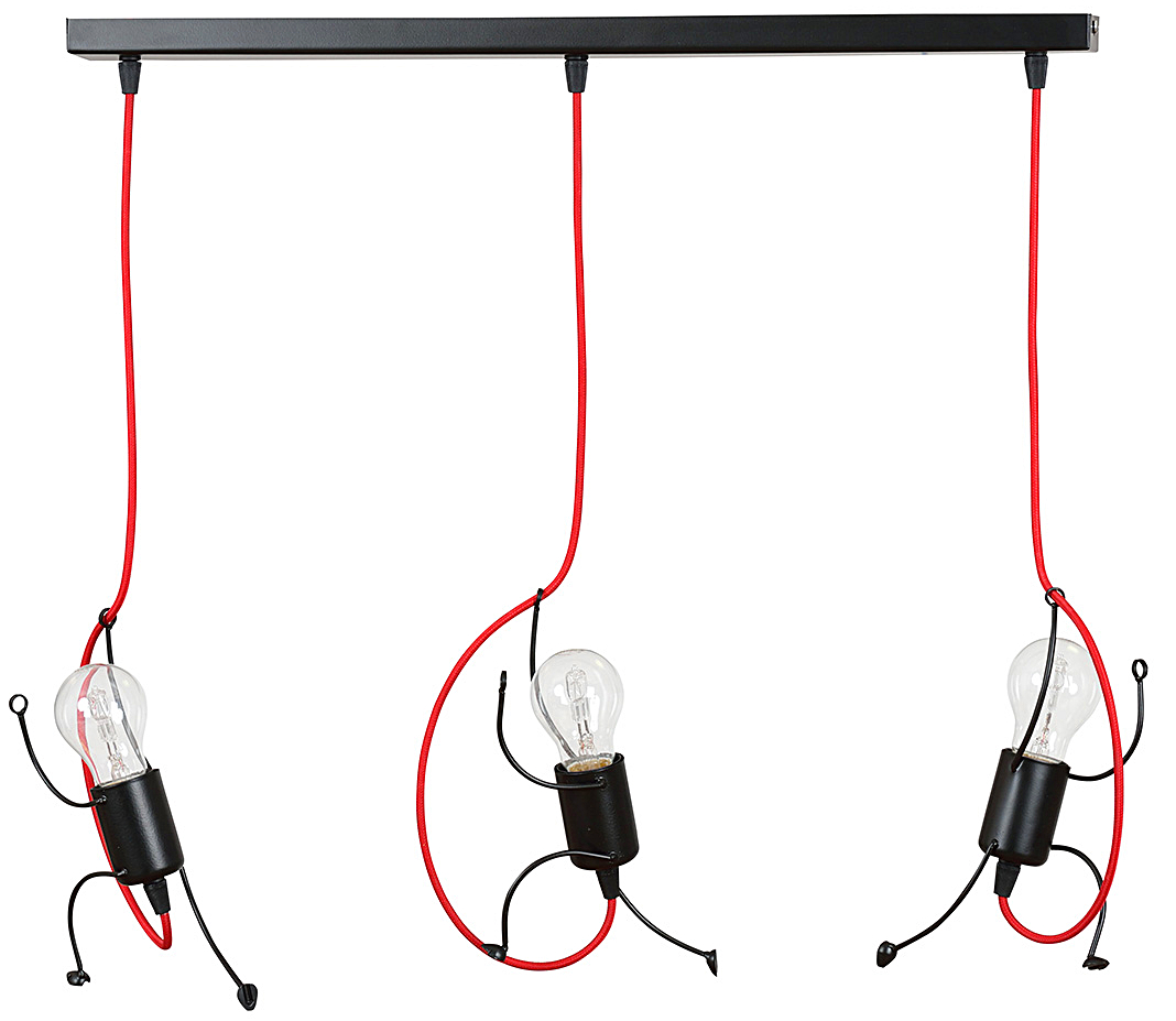 Verspielte Kinderzimmerlampe MOLLY Schwarz Rot Verspielte Kinderzimmerlampe MOLLY Schwarz Rot