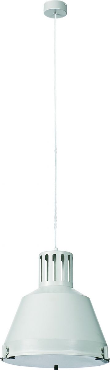 Industrie Hängelampe Weiß Milchglas Ø33cm Metall Industrie Hängelampe Weiß Milchglas Ø33cm Metall