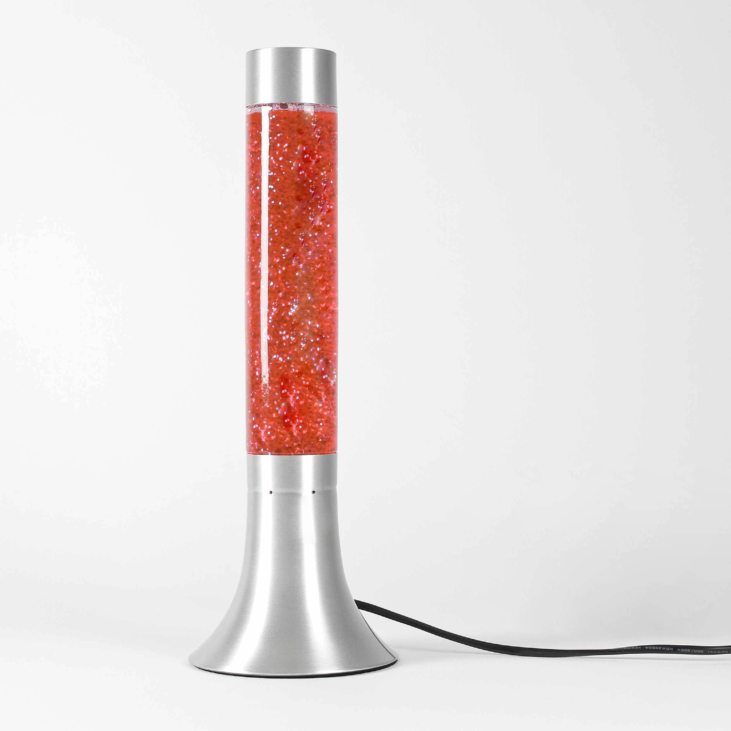 Lavalampe Glitter Rot 38 cm Retro Design YVONNE Lavalampe Glitter Rot 38 cm Retro Design YVONNE