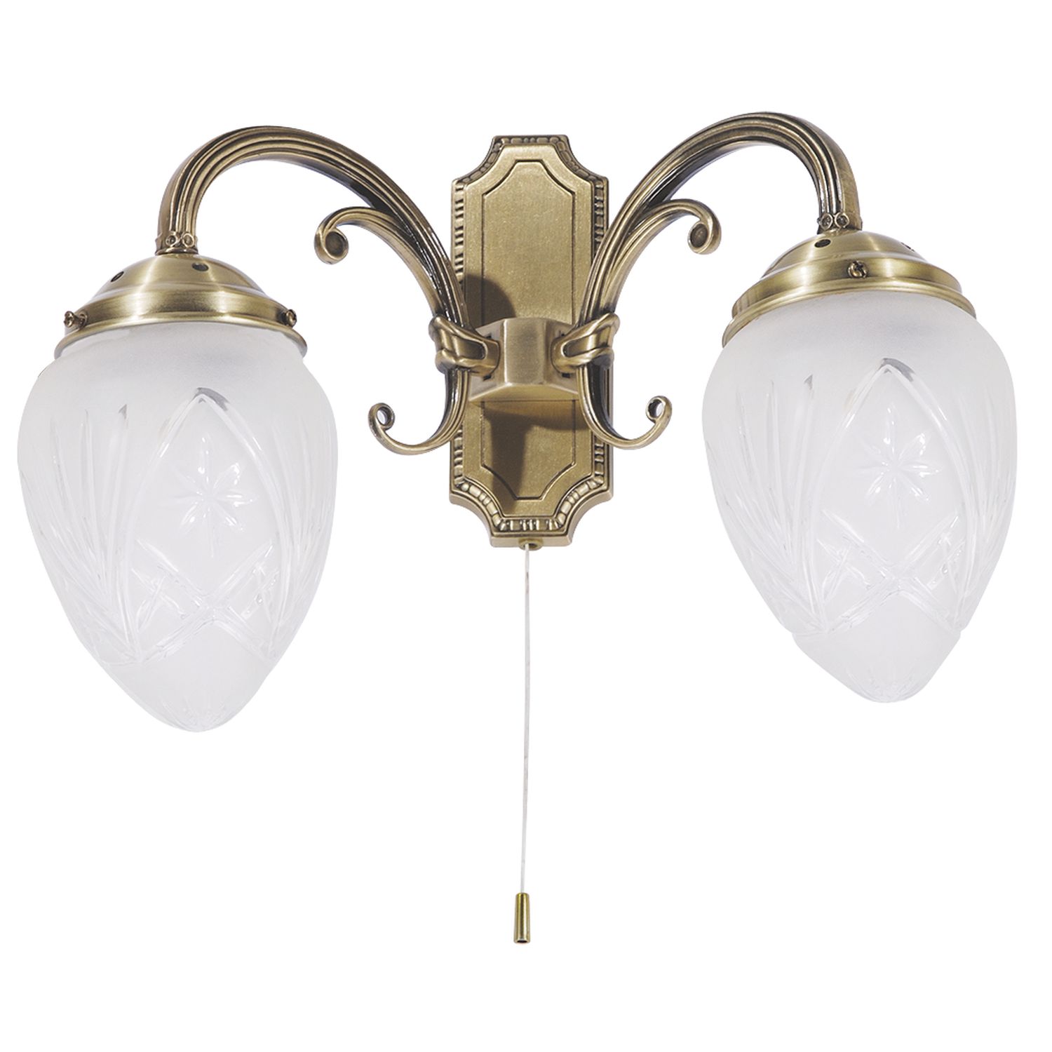 Jugendstil Wandleuchte mit Glasschirm Bronze farben Jugendstil Wandleuchte mit Glasschirm Bronze farben