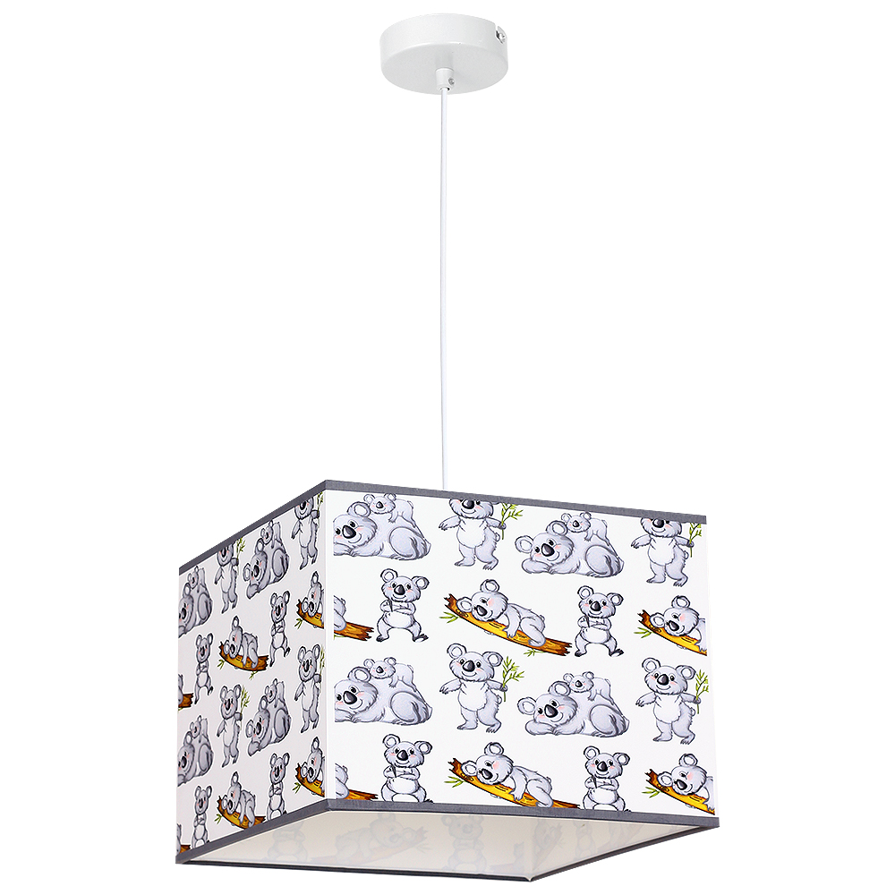Kinderzimmerlampe Decke Weiß Bunt Koalas eckig Kinderzimmerlampe Decke Weiß Bunt Koalas eckig
