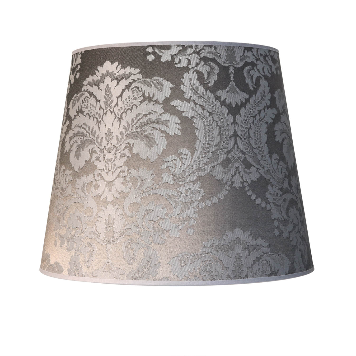 Silberner Lampenschirm Stehlampe Stoff E27 WILLOW Silberner Lampenschirm Stehlampe Stoff E27 WILLOW