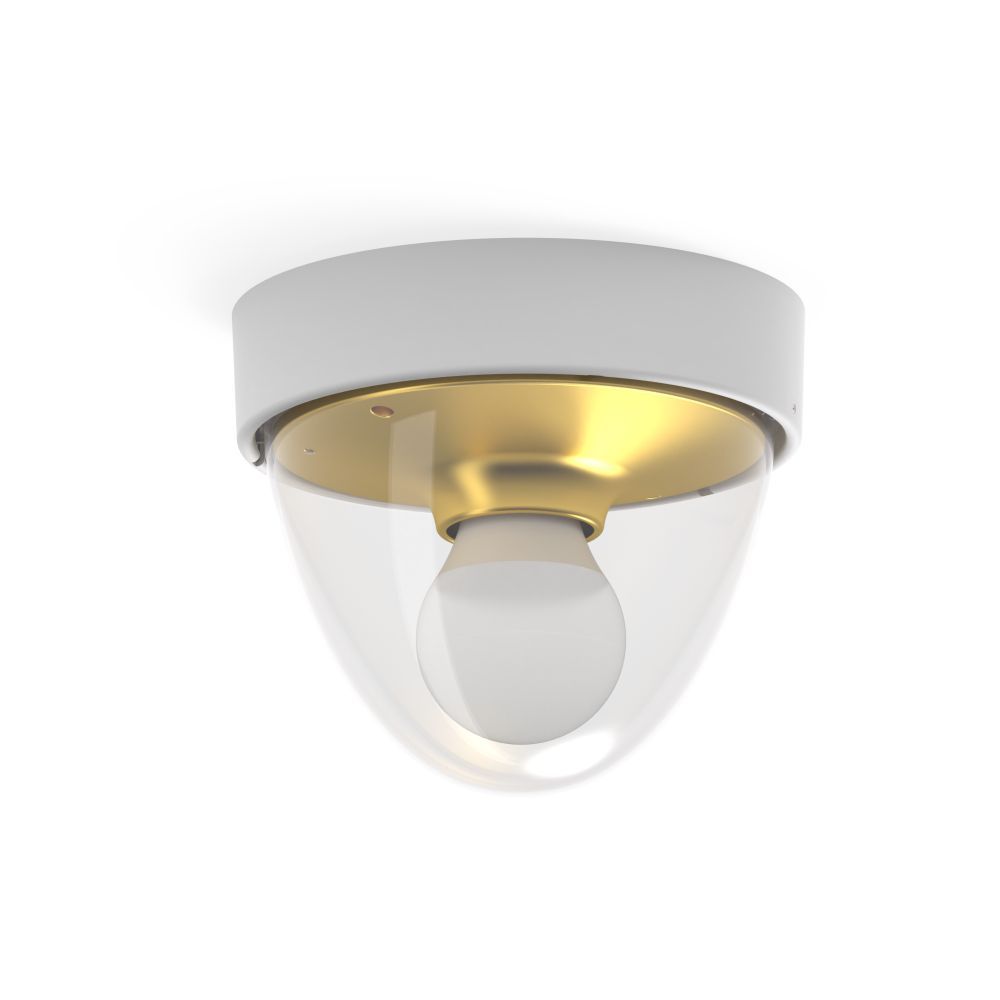 Runde Deckenleuchte Weiß Gold klein Ø18cm IP44 Modern Runde Deckenleuchte Weiß Gold klein Ø18cm IP44 Modern