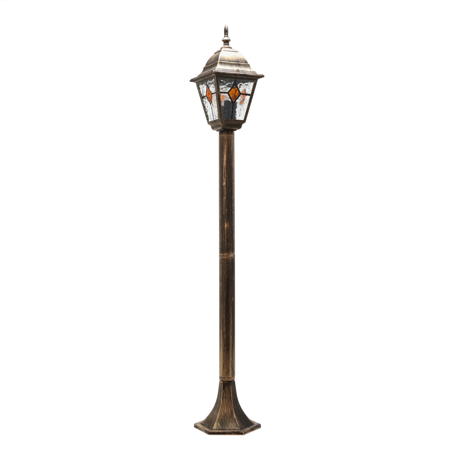 Außen Stehlampe Kupfer Antik Tiffany Stil SALZBURG Außen Stehlampe Kupfer Antik Tiffany Stil SALZBURG