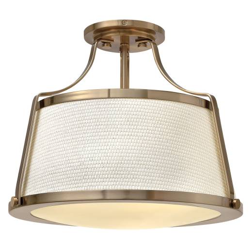 Deckenleuchte Stoff blendarm in Creme Vintage