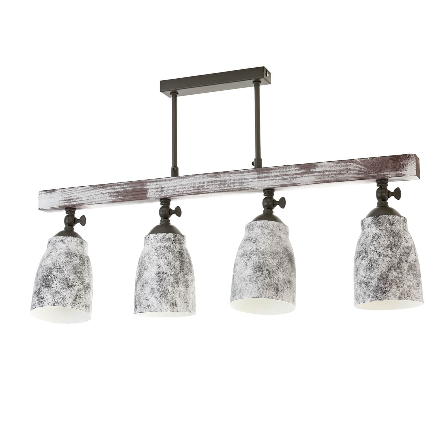 4-flmge Deckenleuchte Holz Shabby Weiß schwenkbar 4-flmge Deckenleuchte Holz Shabby Weiß schwenkbar