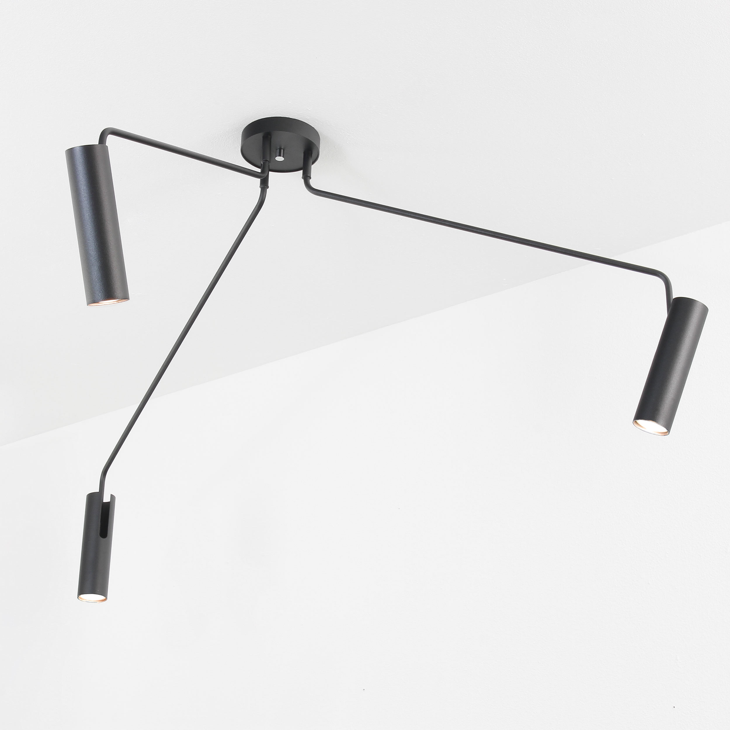 Moderne Deckenleuchte Schwarz drehbar Moderne Deckenleuchte Schwarz drehbar