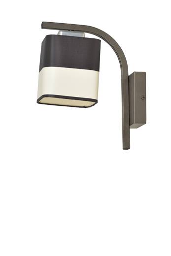 Wandlampe LOTTE Braun Stoff Klassisch wohnlich
