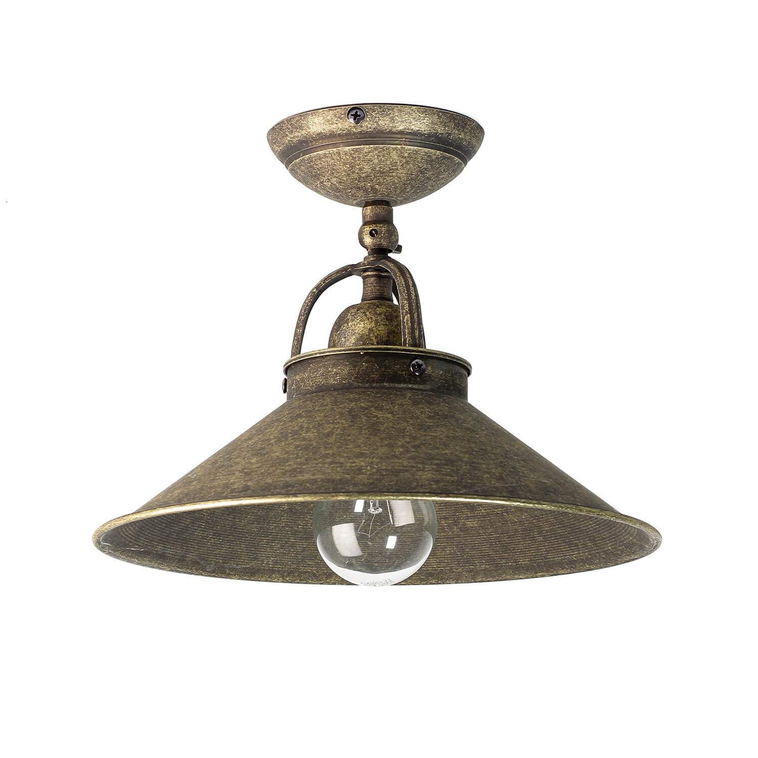 Deckenleuchte Vintage aus Messing in Bronze Antik Deckenleuchte Vintage aus Messing in Bronze Antik
