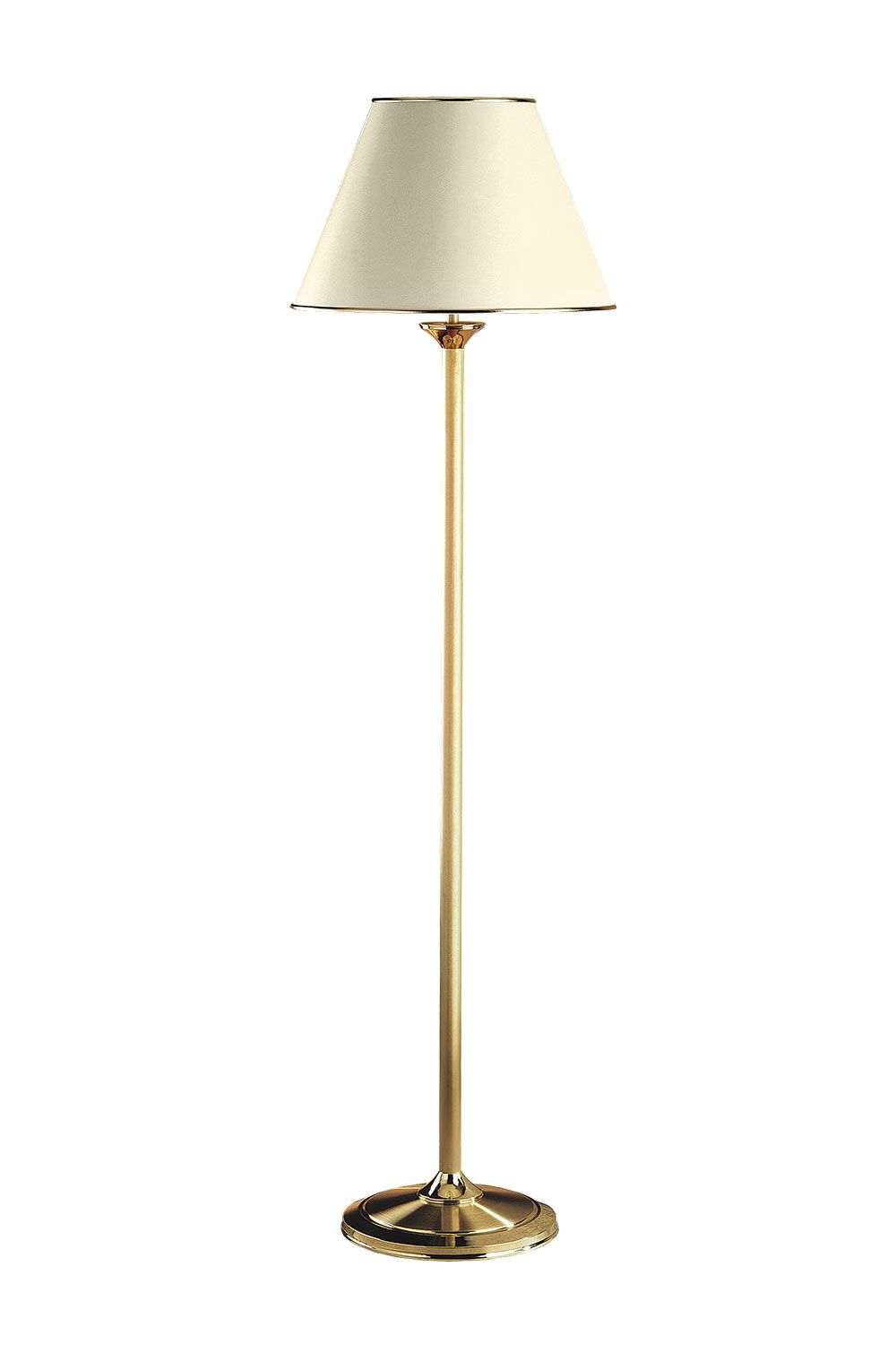 Stehlampe in Messing Weiß 155cm PENELO Wohnzimmer Stehlampe in Messing Weiß 155cm PENELO Wohnzimmer