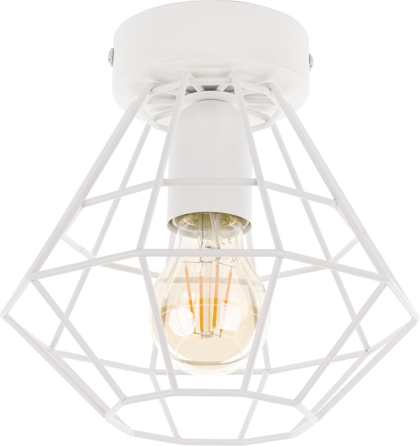 Deckenlampe DIAMOND Weiß Metall Ø15,5cm Modern E27 Deckenlampe DIAMOND Weiß Metall Ø15,5cm Modern E27