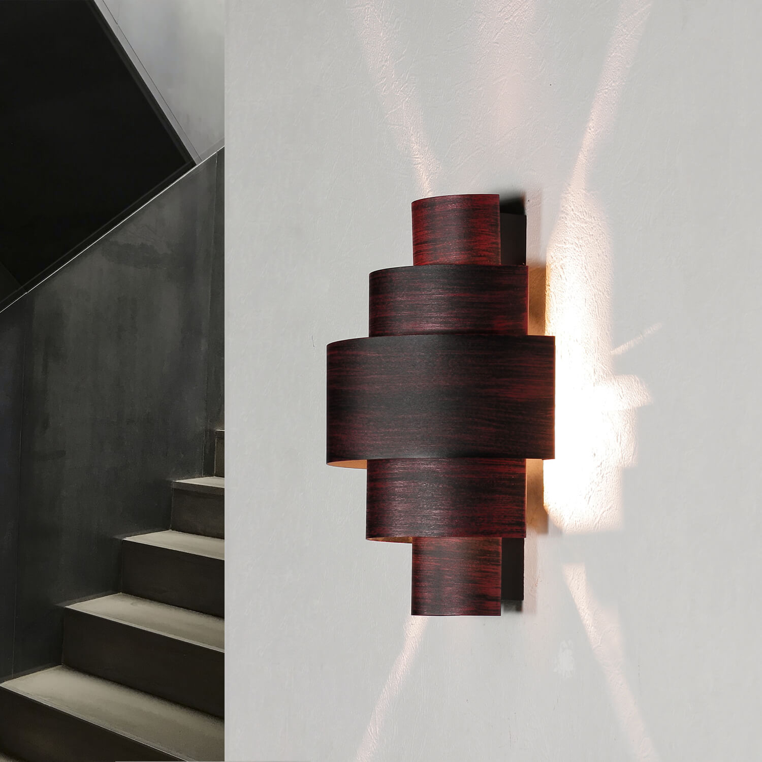 Moderne Wandlampe Braun Lichtmuster CAMILLO Moderne Wandlampe Braun Lichtmuster CAMILLO