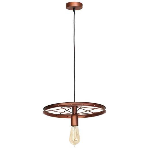 Hängelampe rund Wohnzimmer Leuchte Vintage Kupfer