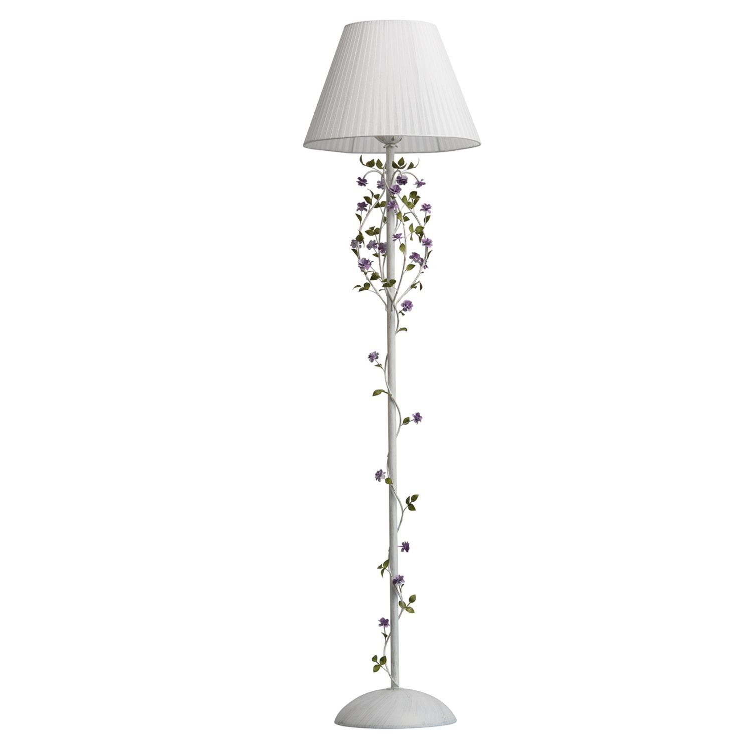 Romantische Stehlampe POMONA Shabby Weiß Floral Romantische Stehlampe POMONA Shabby Weiß Floral