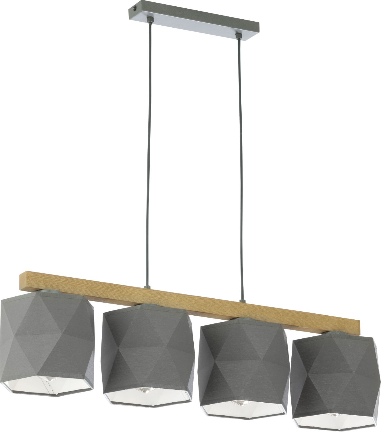 BIAARO Pendelleuchte in Graphit Holz 4-flmg Lampe BIAARO Pendelleuchte in Graphit Holz 4-flmg Lampe