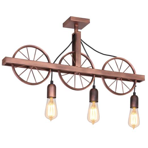 Deckenleuchte Kupfer Rustikal Wohnraum Lampe
