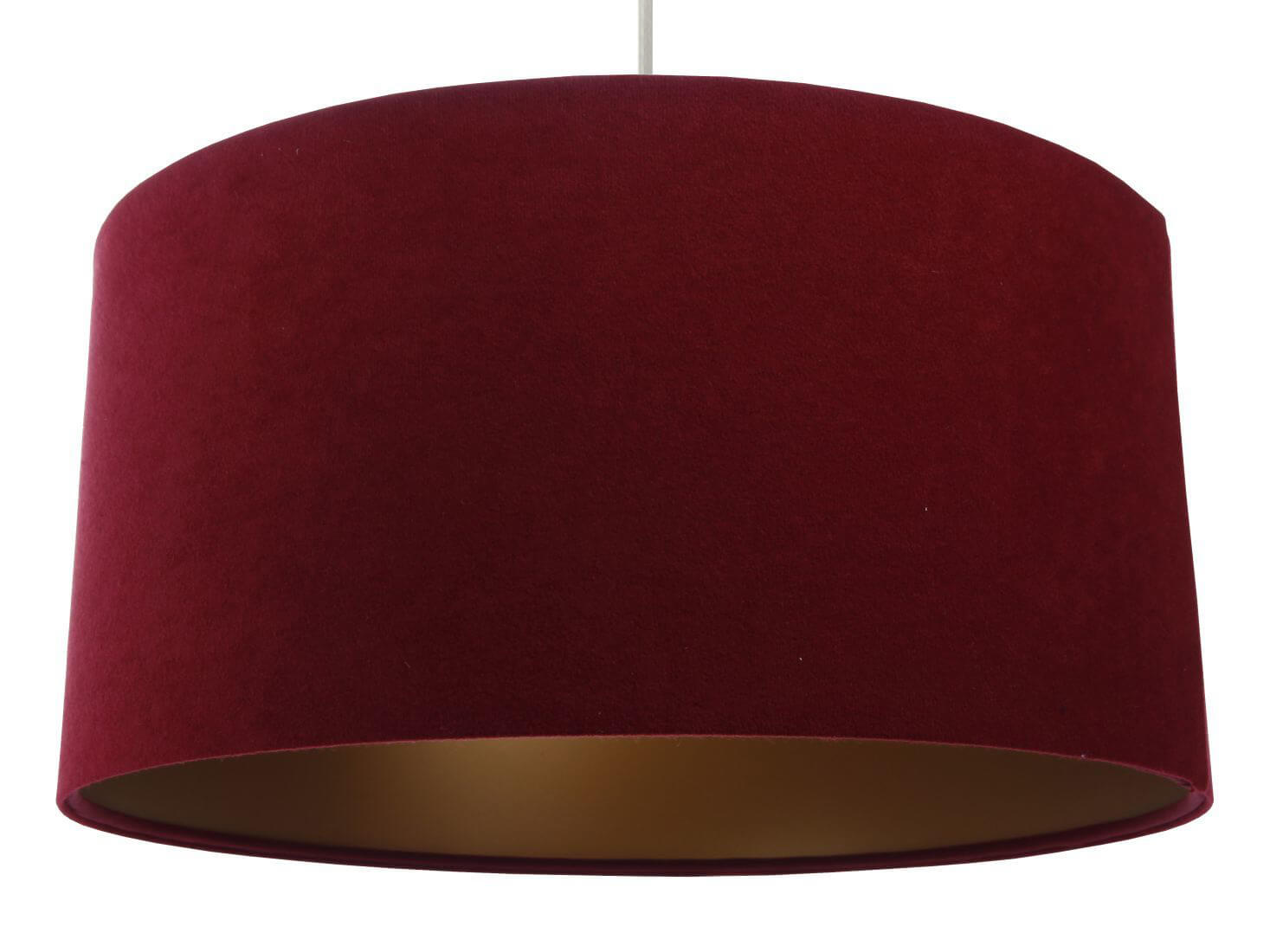 Pendellampe Rot Gold Retro Ø50cm Esstisch Stoff Pendellampe Rot Gold Retro Ø50cm Esstisch Stoff
