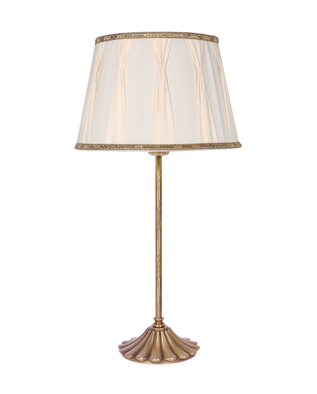 Tischlampe Schlafzimmer Wohnzimmer aus Messing Stoff Tischlampe Schlafzimmer Wohnzimmer aus Messing Stoff