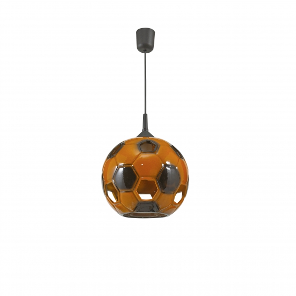 Fussballleuchte Pendel orange schwarz Fussballleuchte Pendel orange schwarz