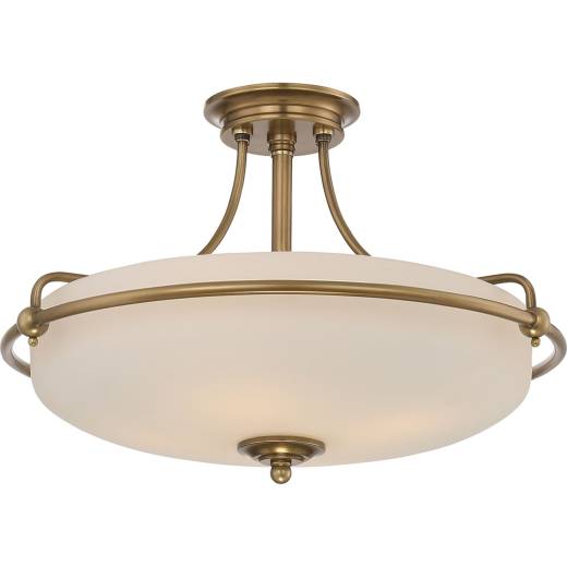 Deckenleuchte ASPERO Messing Creme 4xE27 Lampe