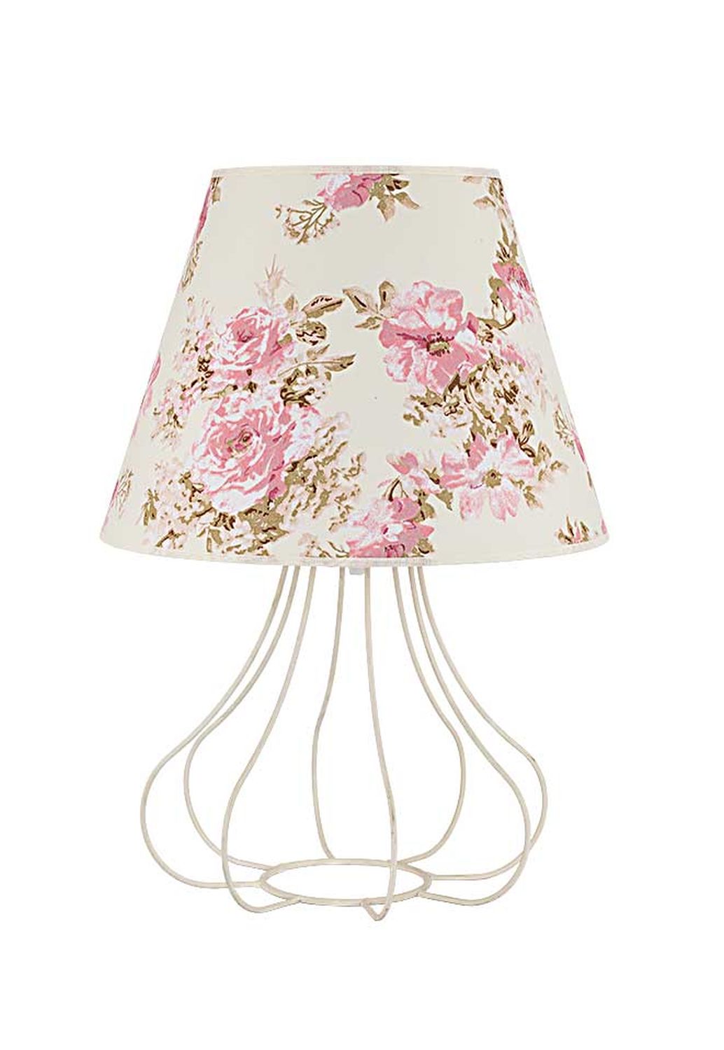 Kleine Tischlampe Stoff Rosenmuster Landhausstil Kleine Tischlampe Stoff Rosenmuster Landhausstil