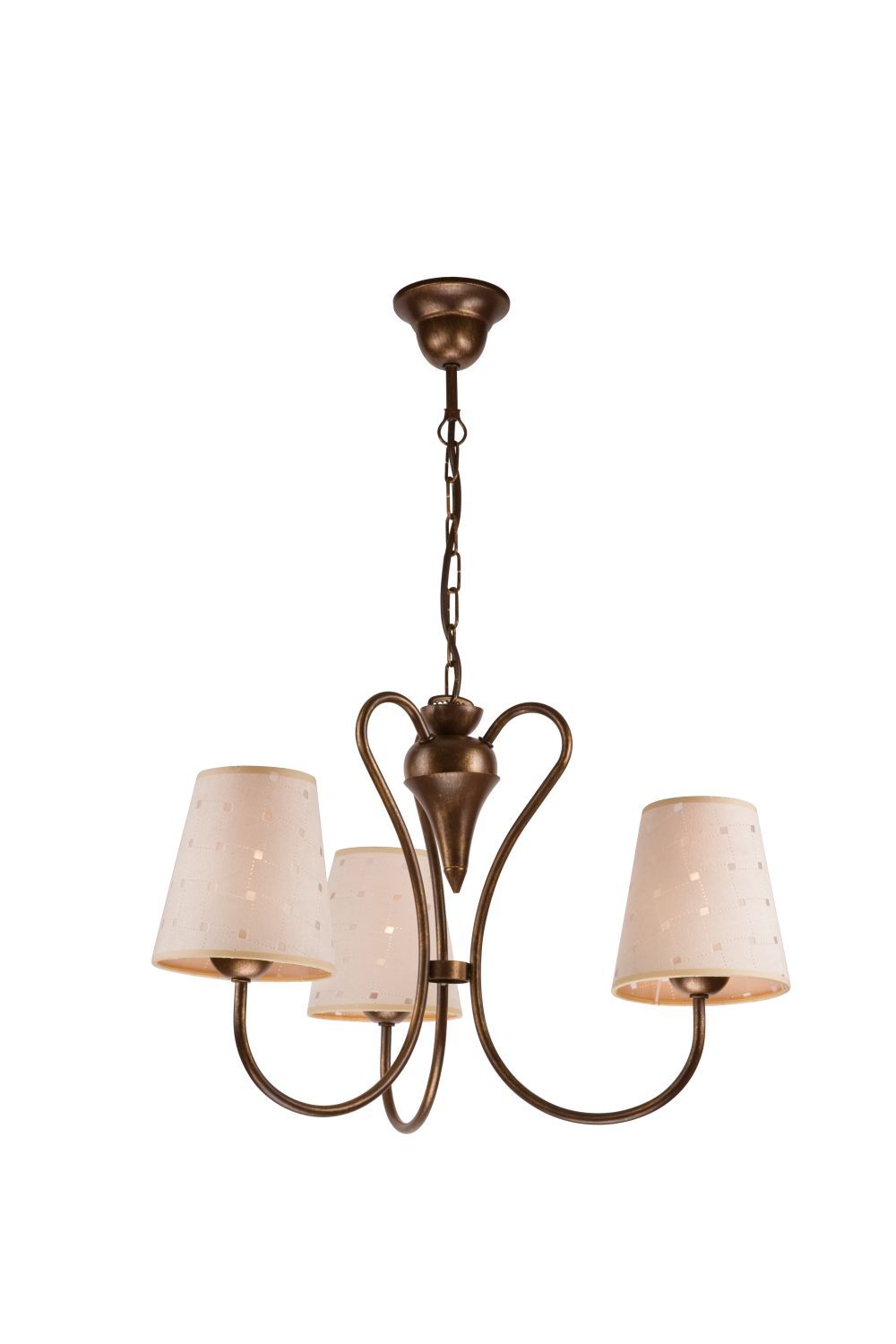 Landhausstil Kronleuchter Weiß Creme Floral 3 Arme Schlafzimmer Wohnzimmer Lampe 