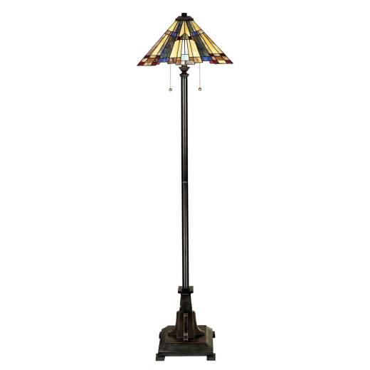 Stehleuchte Tiffany Stil Bronze 158cm Bodenlampe