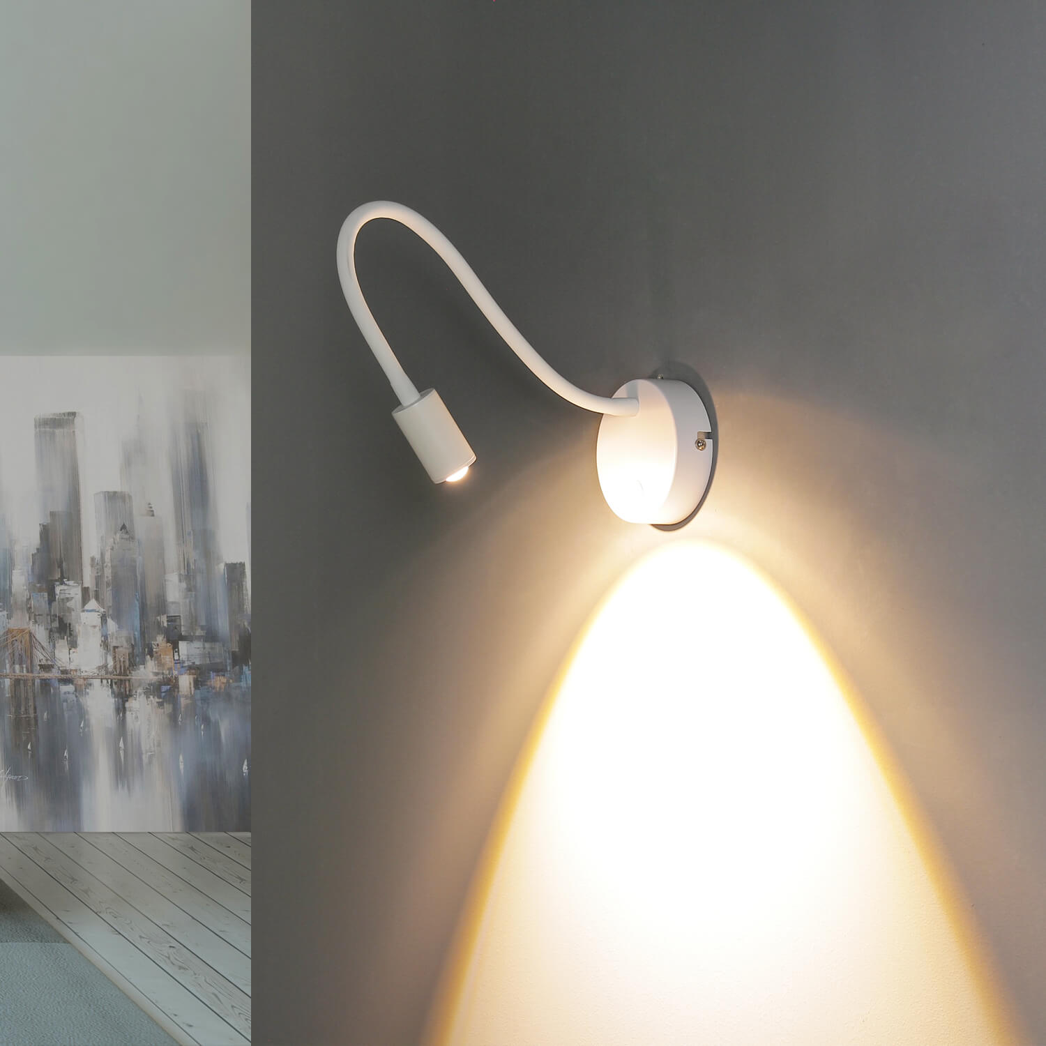 Flexible LED Wandleuchte Metall zeitloses Design Flexible LED Wandleuchte Metall zeitloses Design