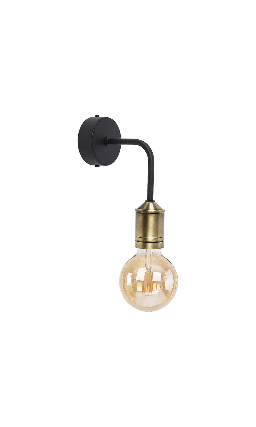 Industrie Wandlampe LORELEIA in Schwarz Messing Industrie Wandlampe LORELEIA in Schwarz Messing