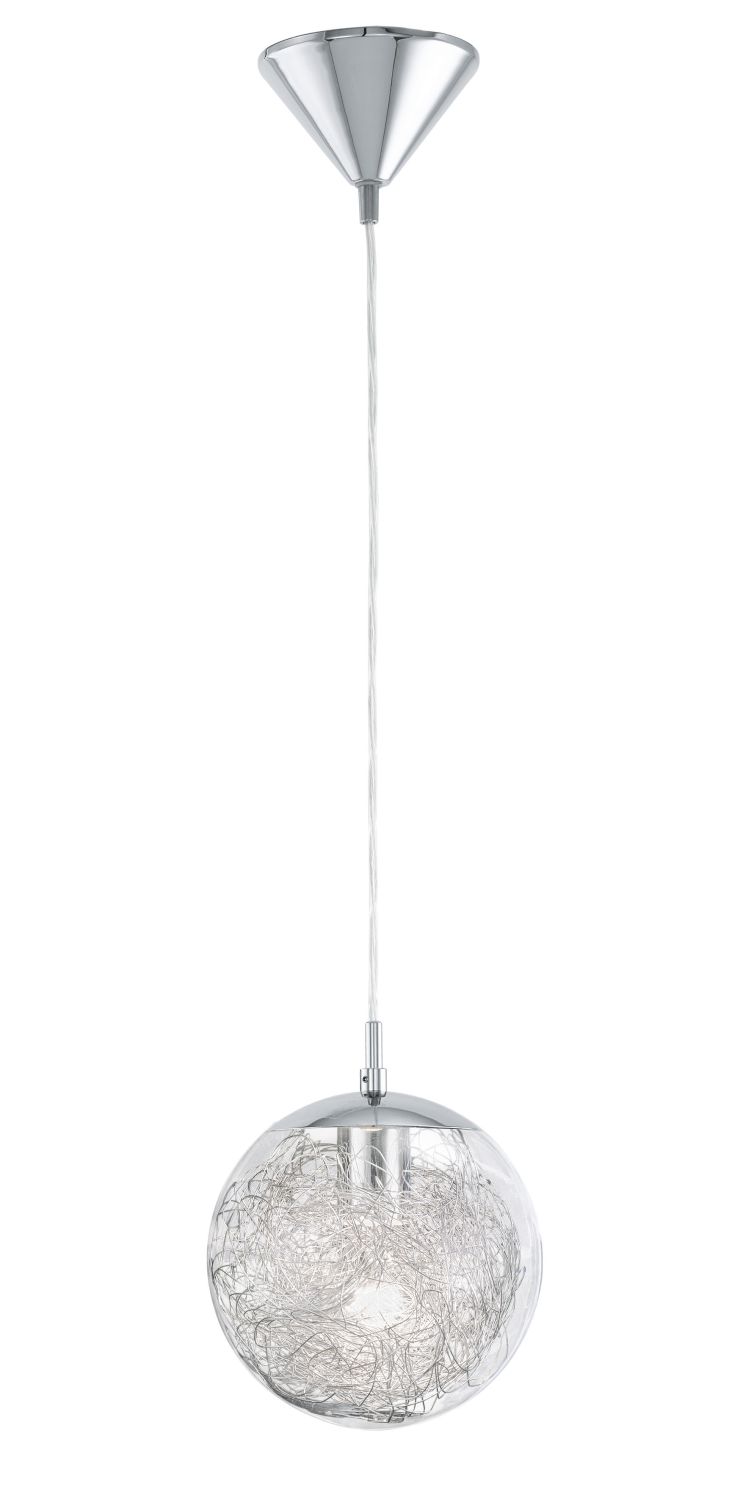 Dekorative Hängeleuchte Luberio Chrom Ø25cm Dekorative Hängeleuchte Luberio Chrom Ø25cm