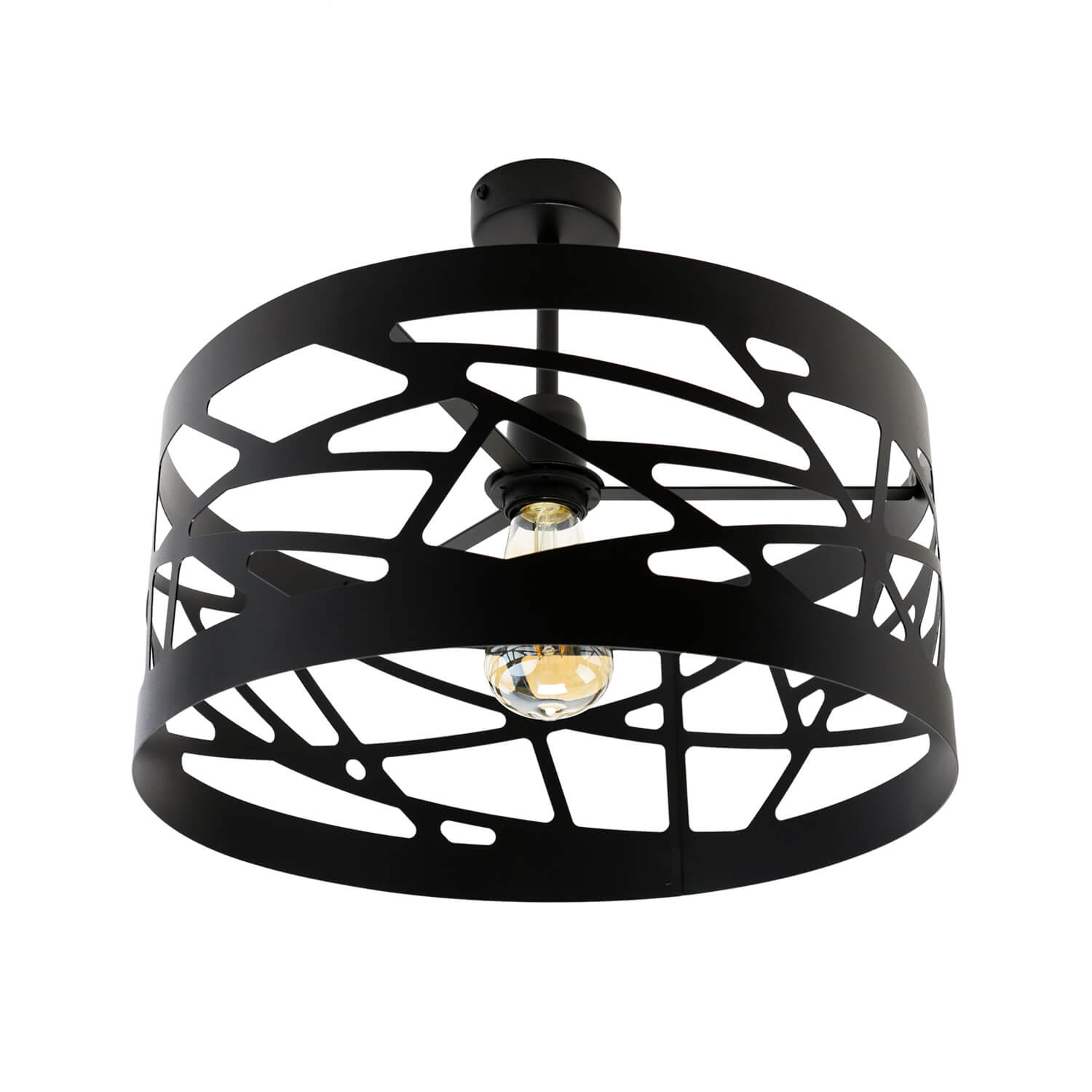 Moderne Deckenleuchte Schwarz Metall Ferva Moderne Deckenleuchte Schwarz Metall Ferva