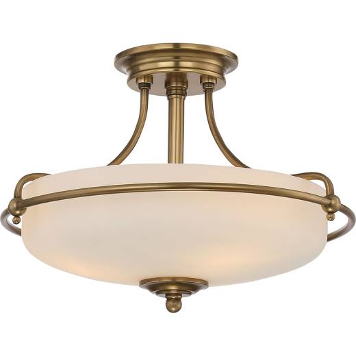 Deckenleuchte ASPERO Messing Jugendstil Lampe