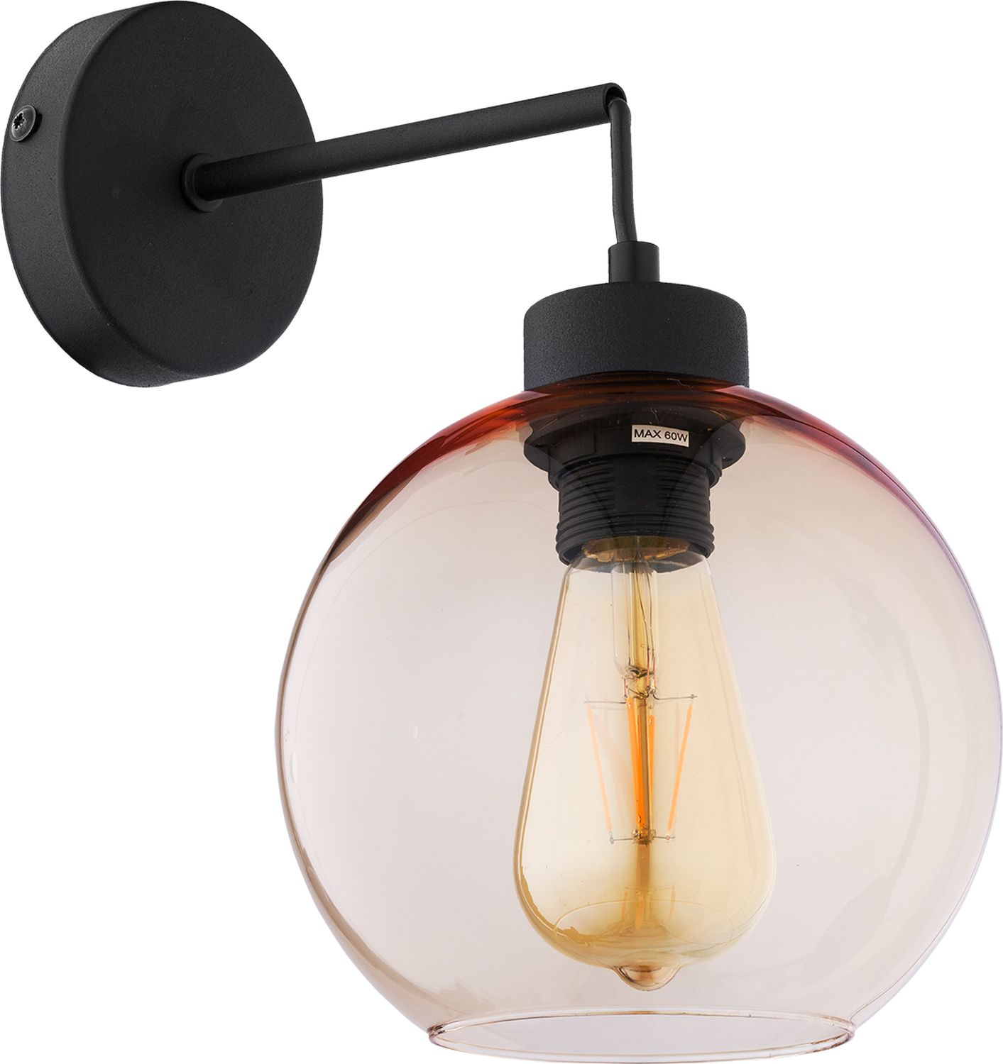 Wandleuchte KALETE Bernsteinfarben Flur Lampe E27 Wandleuchte KALETE Bernsteinfarben Flur Lampe E27