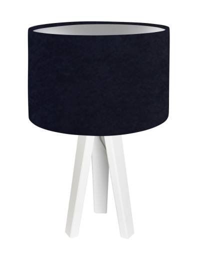 Tischlampe SELENA Blau Silber Retro Dreibein 46cm