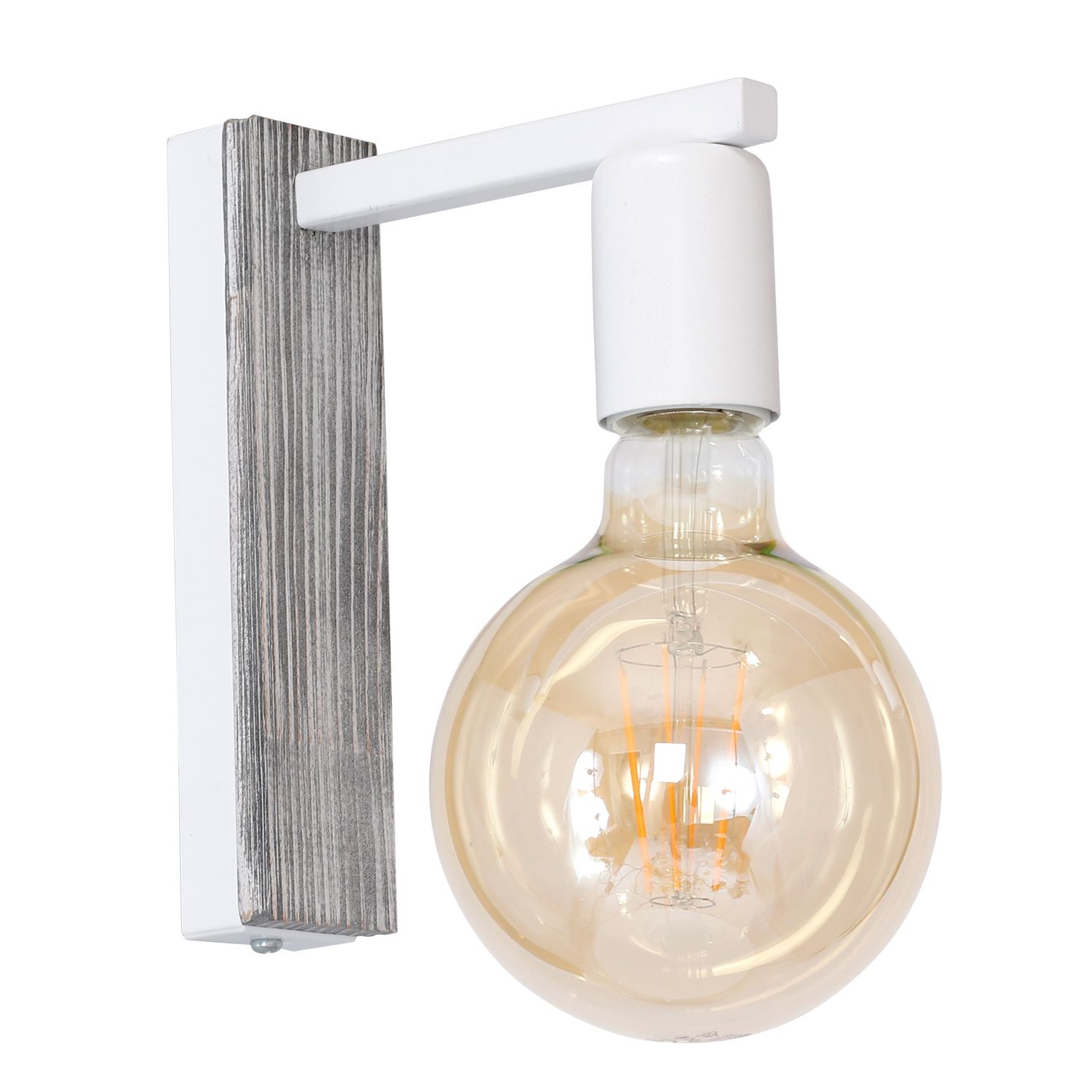 Wandlampe Weiß Metall Holz schmal Flur Schlafzimmer Wandlampe Weiß Metall Holz schmal Flur Schlafzimmer