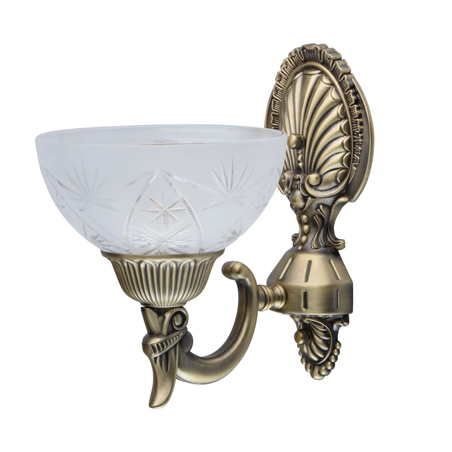 Wandleuchte Weiß Messing Jugendstil verziert TILIA Wandleuchte Weiß Messing Jugendstil verziert TILIA