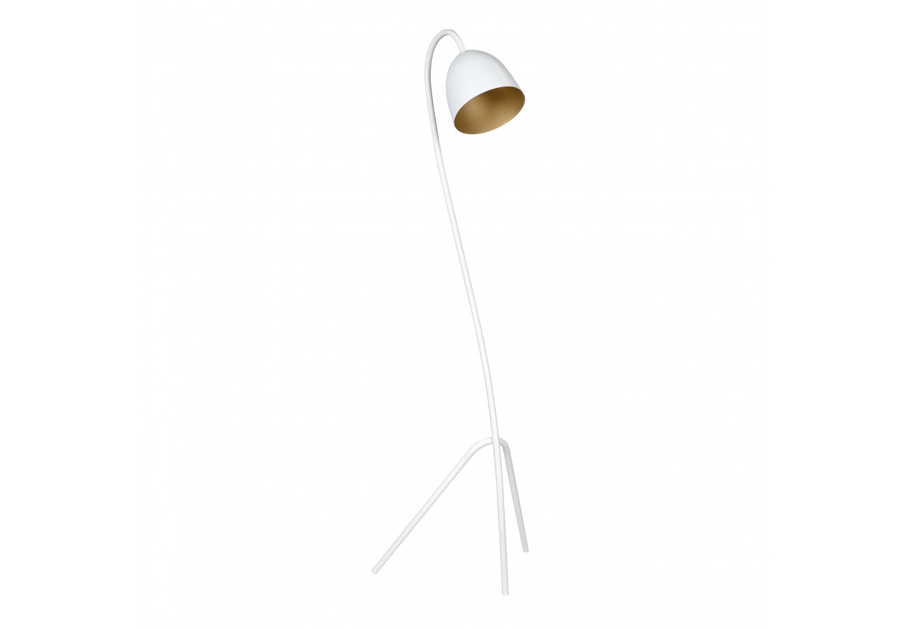 Skandinavische Stehlampe FIETE klein 140cm Weiß Gold Skandinavische Stehlampe FIETE klein 140cm Weiß Gold